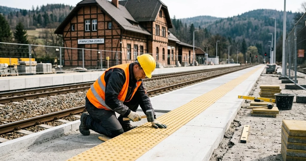 PKP PLK rozpoczyna modernizację: przystanek osobowy Piwniczna-Zdrój wchodzi w fazę budowy
